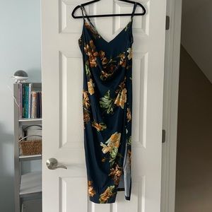 ASOS Petite summer midi dress. Drape front. Adjustable straps. NWT. Size 10P